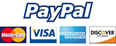 Payment Types: Paypal & Most Major Credit Cards